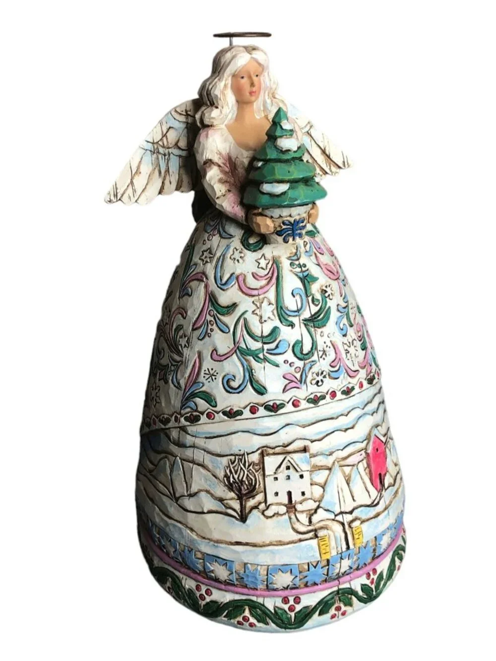 Jim Shore Angel Landscape Sleeps Heartwood Creek Christmas Folkart Farmhouse Dec